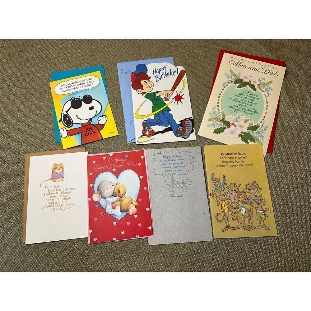 Vintage Hallmark American Greetings 90s New Old Stock Greeting Cards Lot Holiday